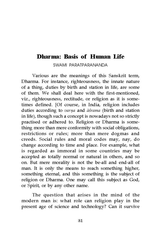 Dharma and Its Practice