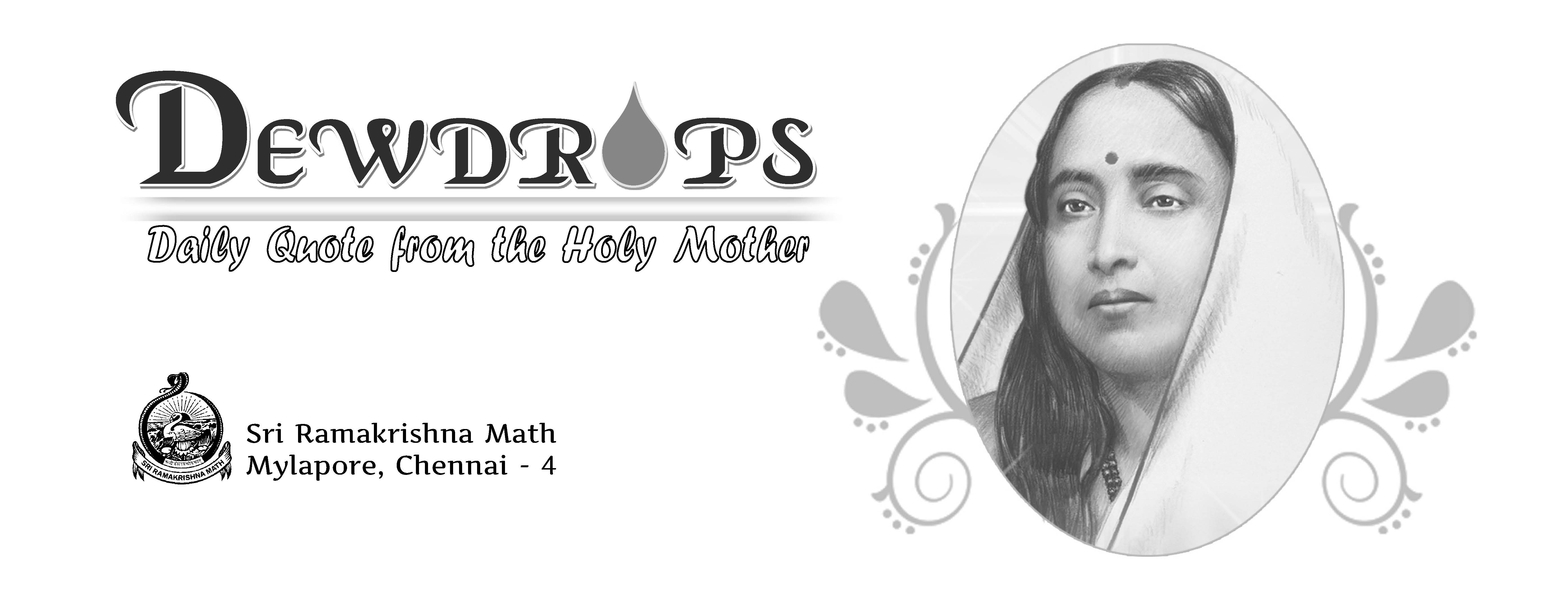 Dewdrops - Daily Quote from the Holy Mother