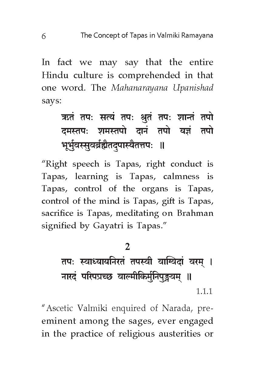 The Concept of Tapas in Valmiki Ramayana