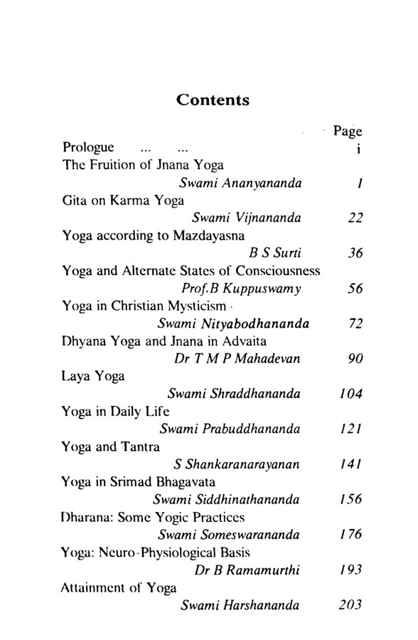 Yoga - Its Various Aspects