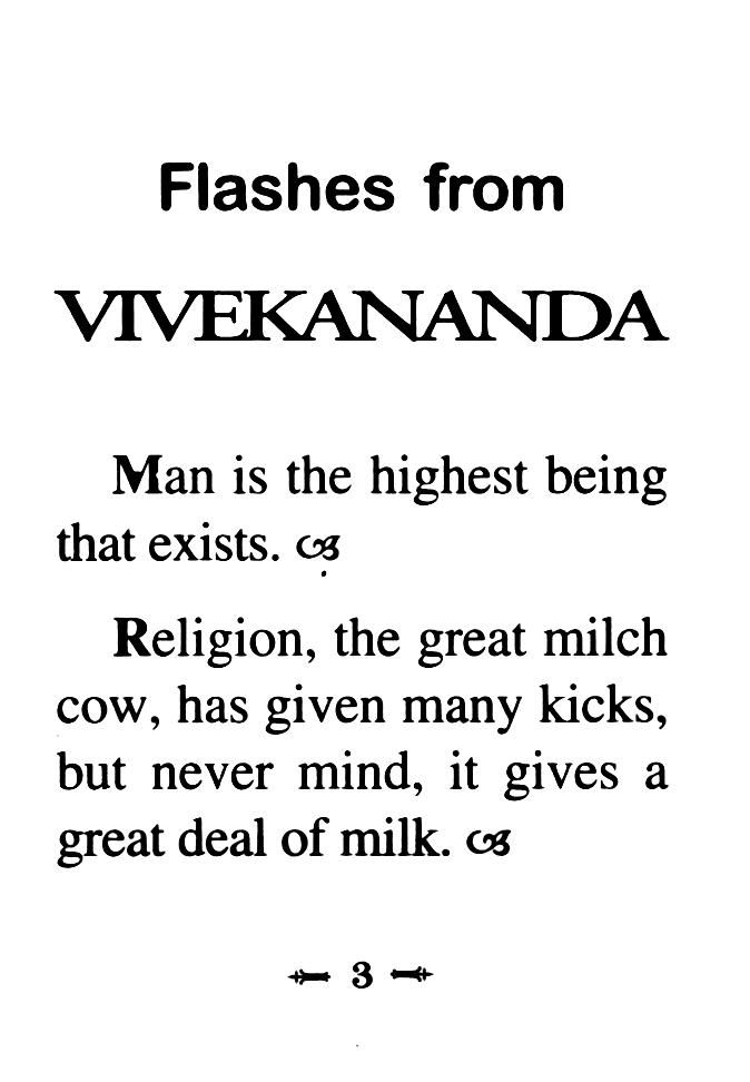 Flashes from Swami Vivekananda