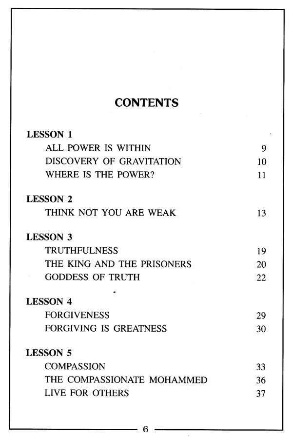 Value Oriented Moral Lessons Number - 4