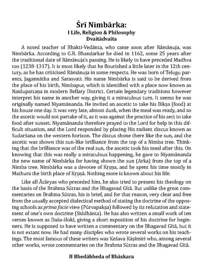 Sri Nimbarka - His Life Religion and Philosophy Sri Nimbarka - His Life Religion and Philosophy