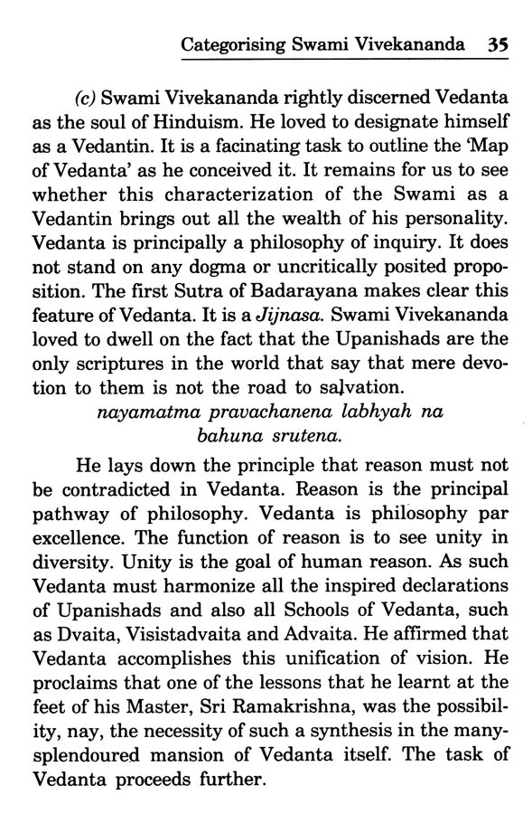 Vedanta - A New Interpretation