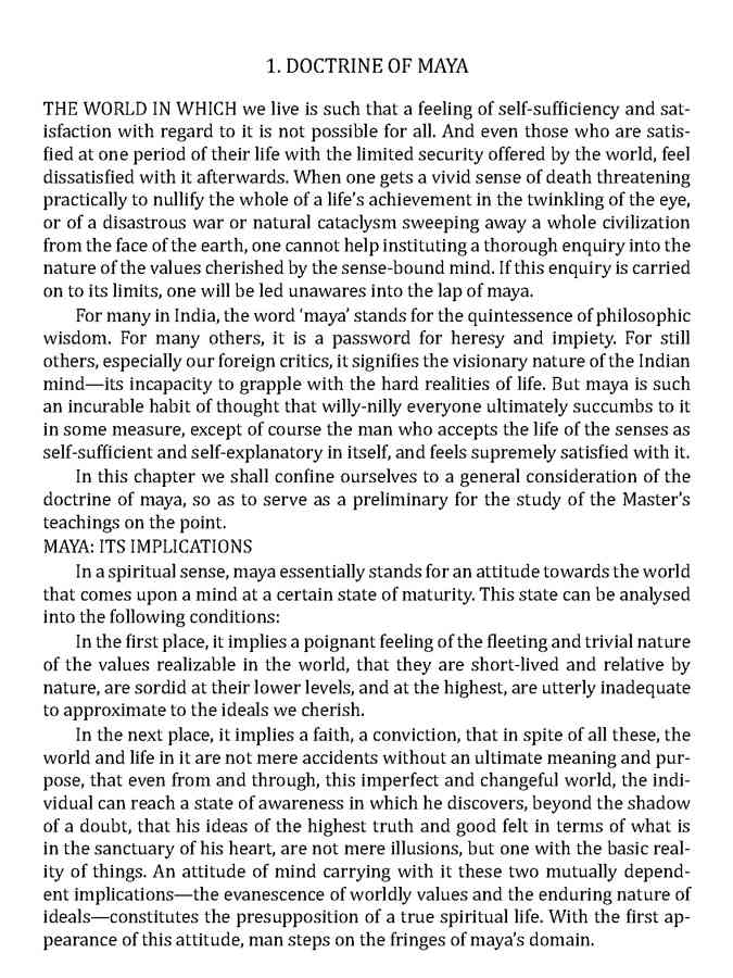 Sri Ramakrishna's Thoughts on Man World and God