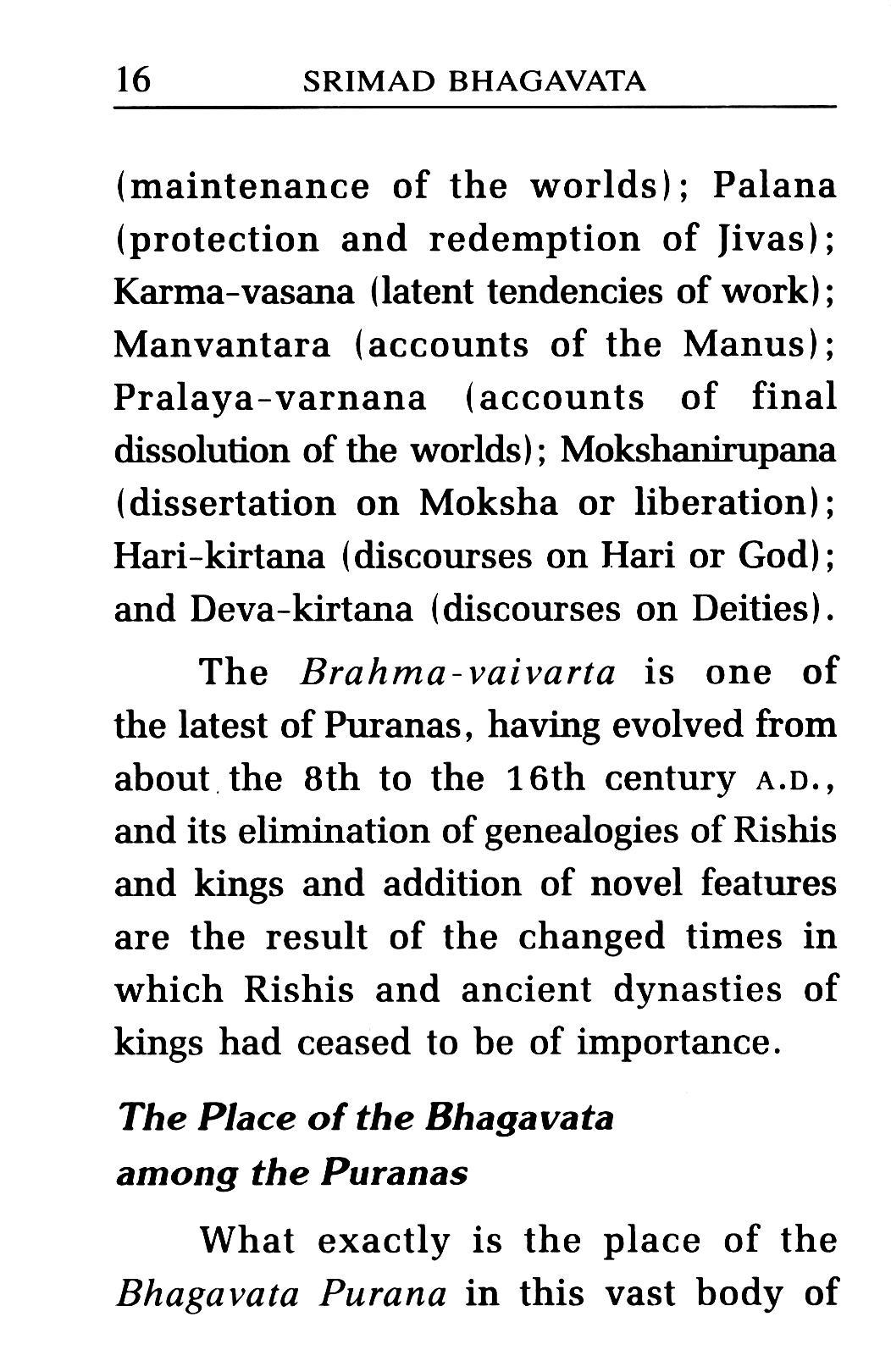 Srimad Bhagavata An Introduction