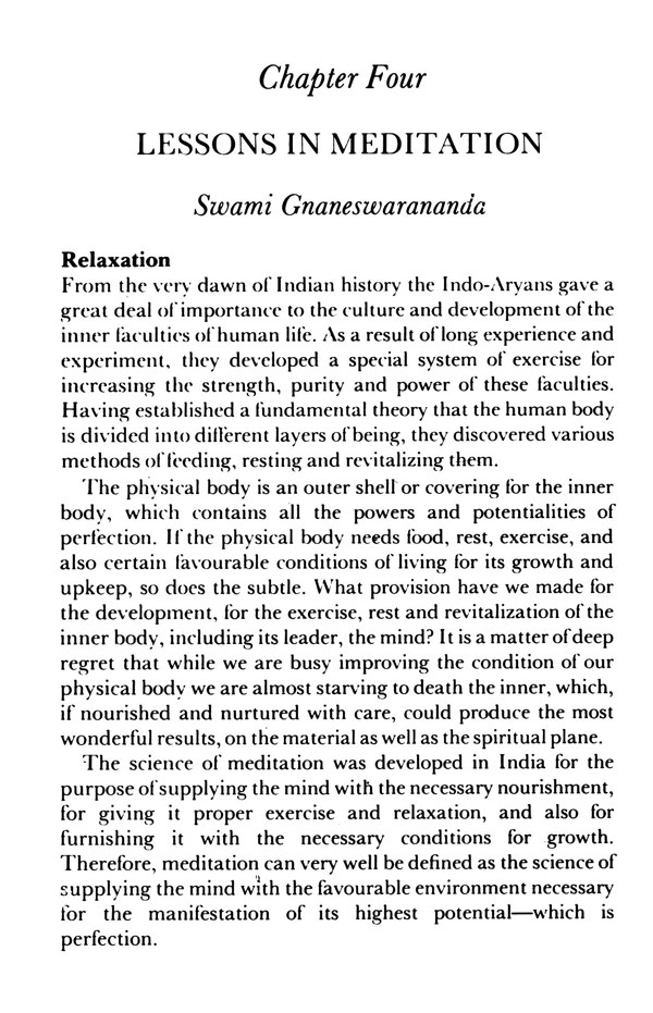 Meditation - Monks of the Ramakrishna Order