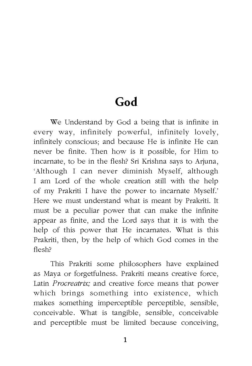 God and Divine Incarnations God and Divine Incarnations