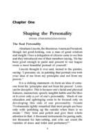 How to Shape the Personality How to Shape the Personality