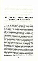 Nation Building Through Character Building Nation Building Through Character Building