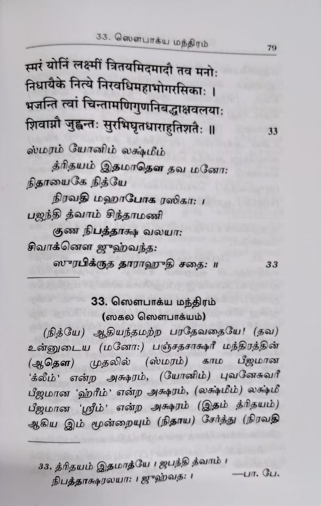 Saundaryalahari Bhasyam (Tamil)
