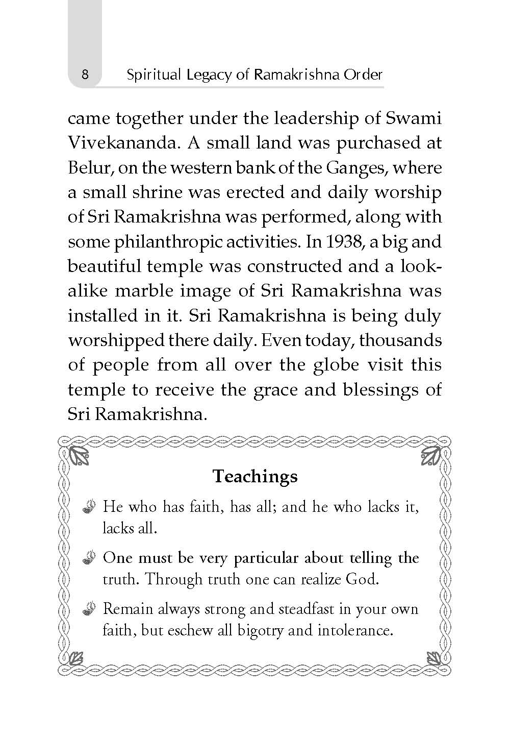Spiritual Legacy of Ramakrishna Order