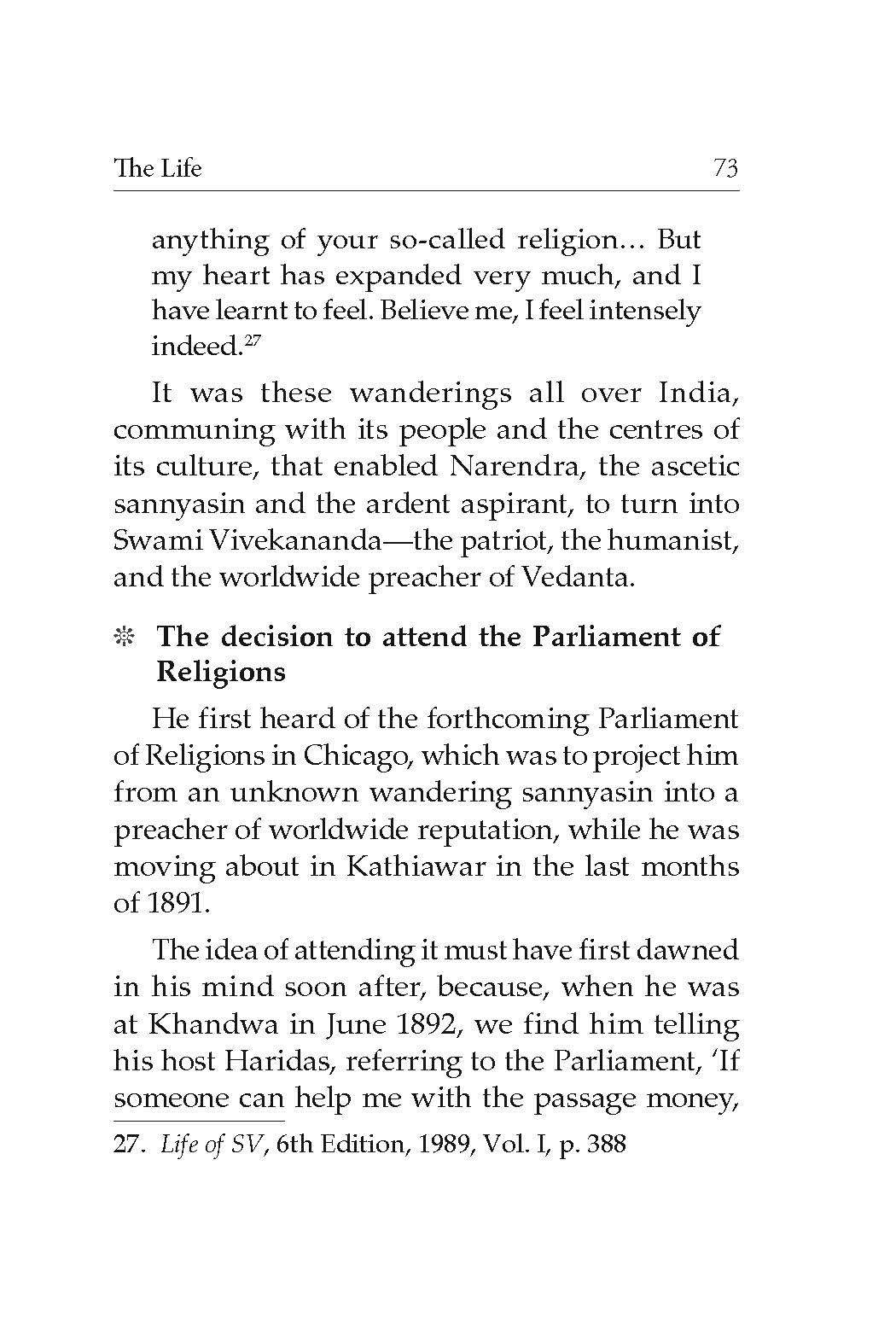 Swami Vivekananda - His Life and Legacy
