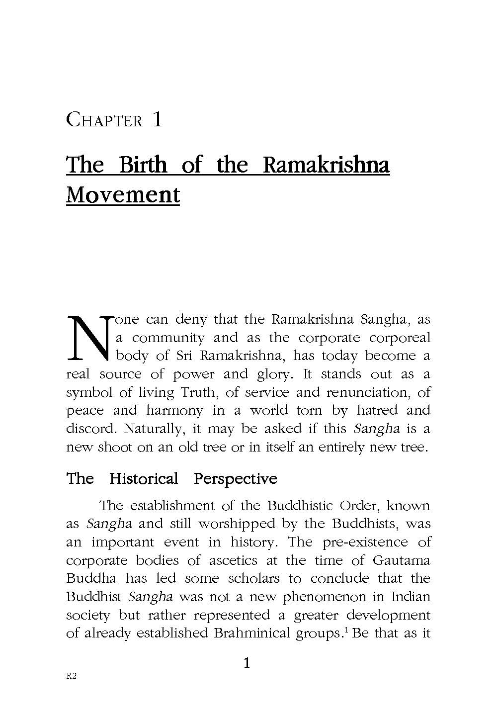 The Early History of the Ramakrishna Movement