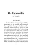 The Purusasukta - An Exegesis