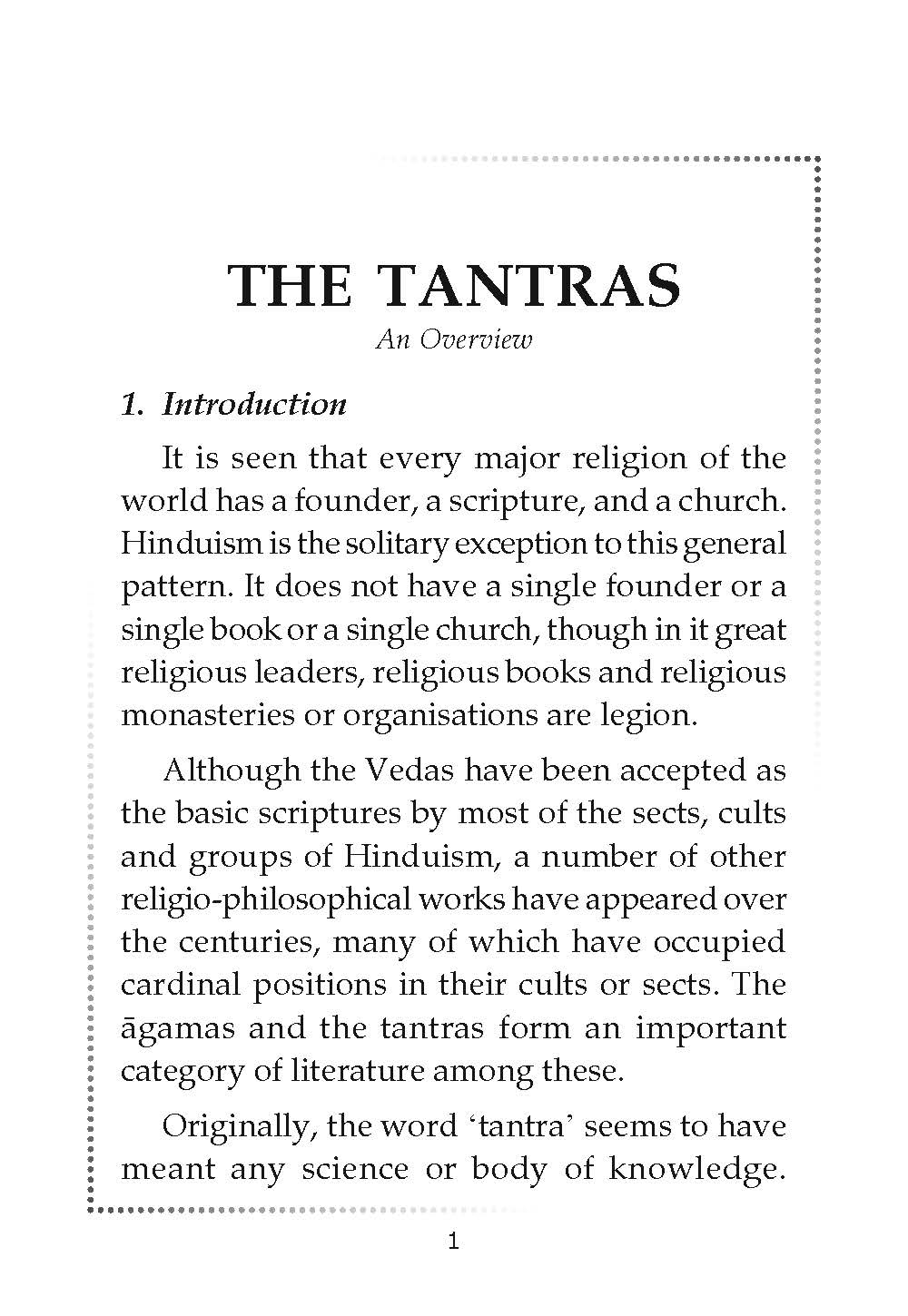 The Tantras - An Overview