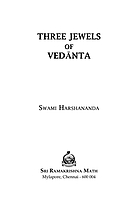 Three Jewels of Vedanta Three Jewels of Vedanta