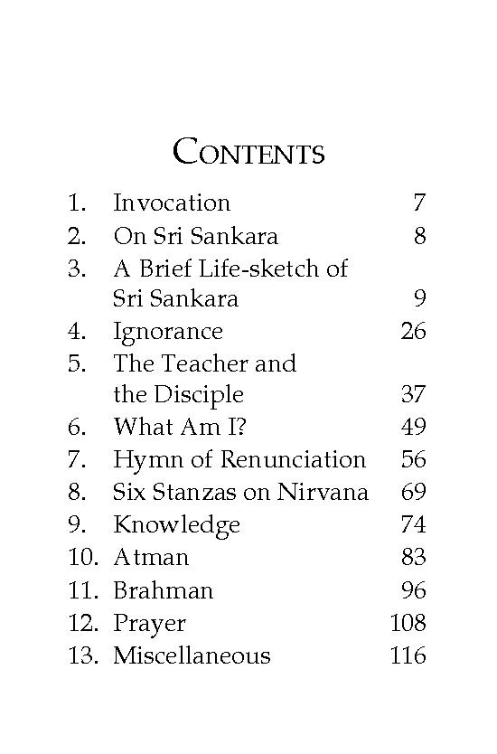 Thus Spake Sri Sankara