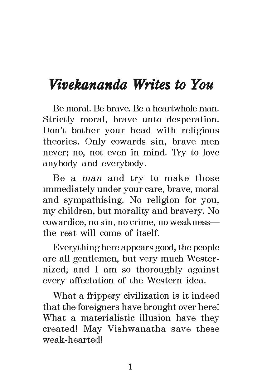 Vivekananda Writes to You